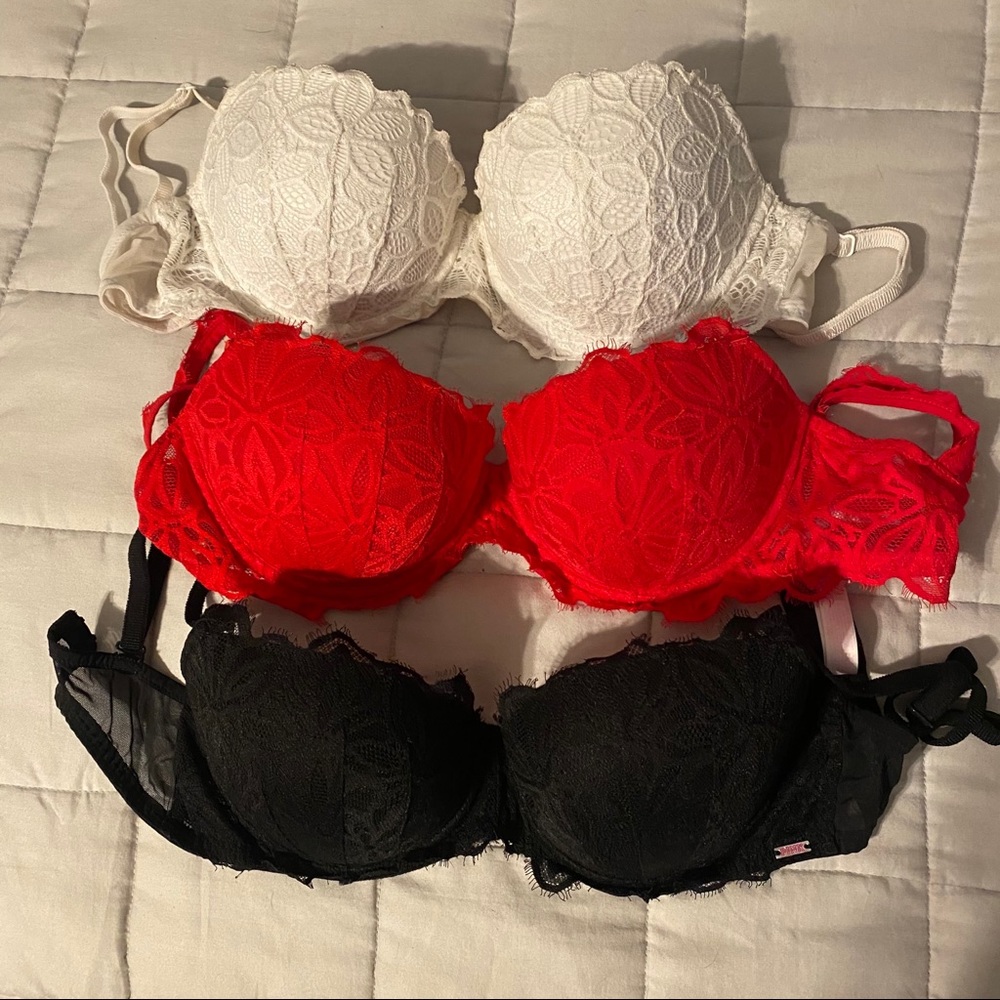 VS Pink "The Date" Push Up Bras (Set of 3)